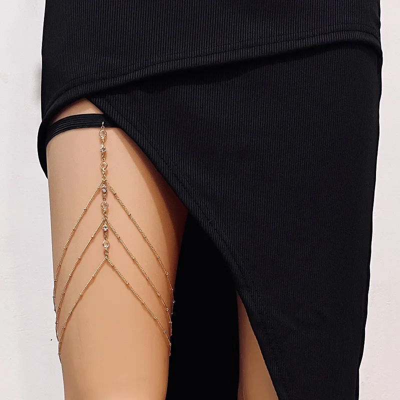 Qualiti Body Jewelry - Moda letni artystyczny łańcuszek na udo