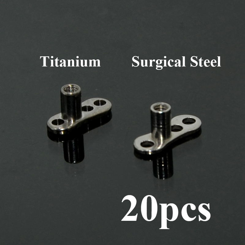 Body Jewelry Dermal - 20 sztuk G23 stały tytan i
