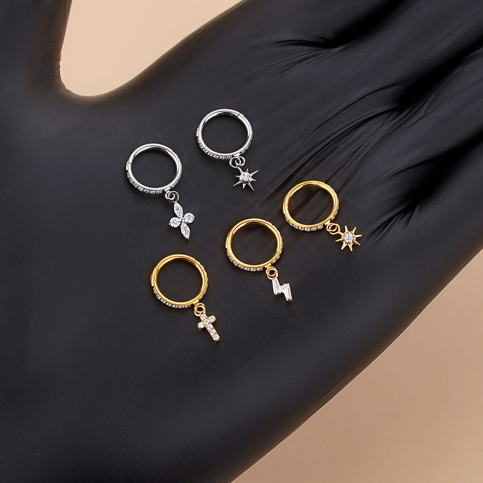 5 szt. Tytanowe kolczyki koła  – Body Jewelry Trend recenzja i cena