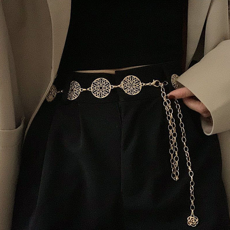 Elegancki Okrągły Metalowy Pas – Body Jewelry Dress recenzja i cena