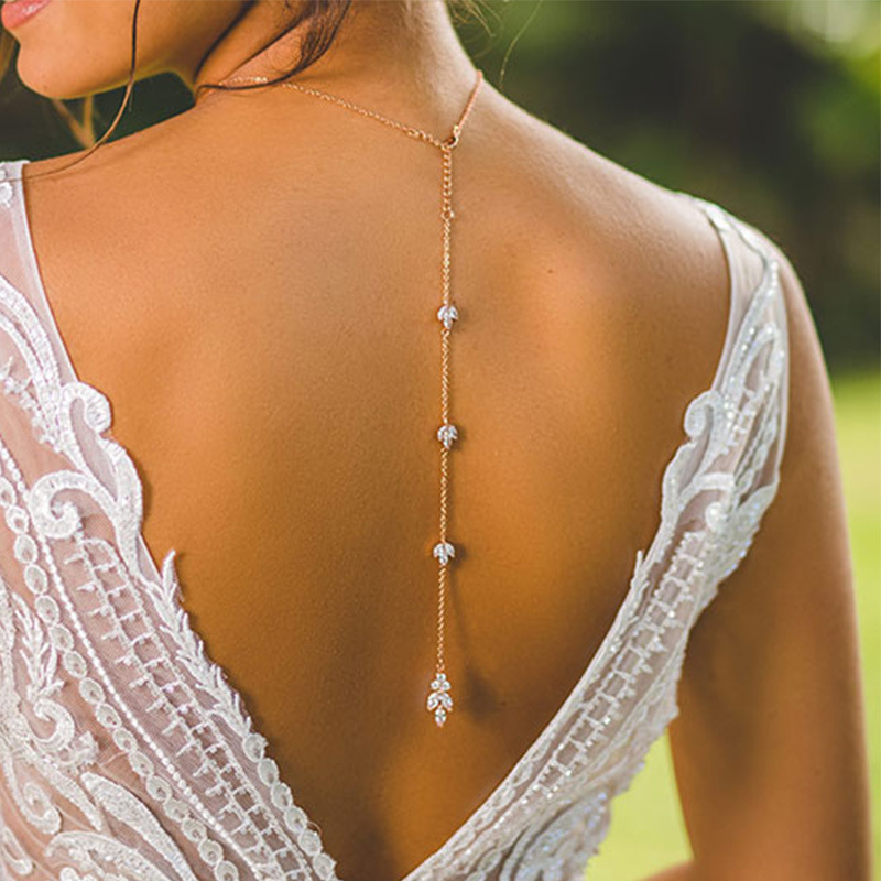 Łańcuszek na plecy z cyrkoniam – Body Jewelry For Backless Dress recenzja i cena