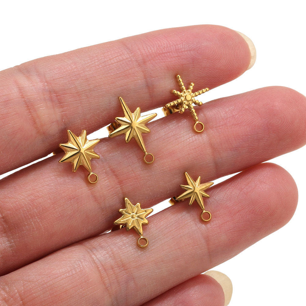 6 szt. Kolczyki wkrętki w kszt – Body Jewelry Gold recenzja i cena