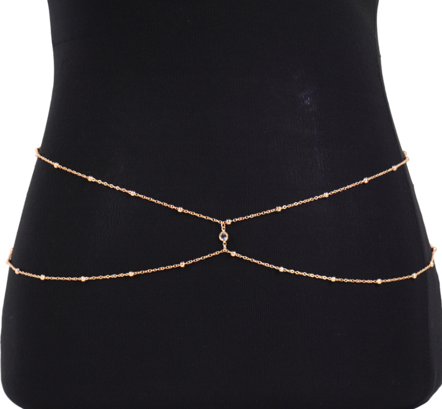 Clear Rhinestone Beaded Belly  – Qualiti Body Jewelry recenzja i cena