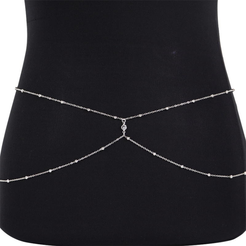 Clear Rhinestone Beaded Belly  – Qualiti Body Jewelry recenzja i cena