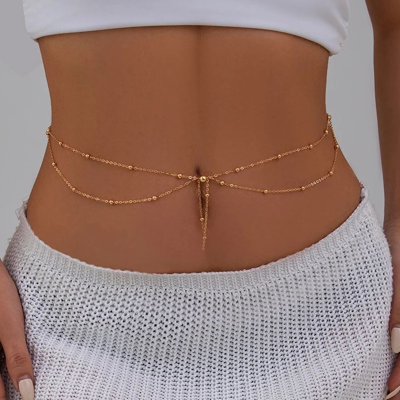 KunJoe Wielowarstwowy złoty ci – Body Jewelry Dress recenzja i cena