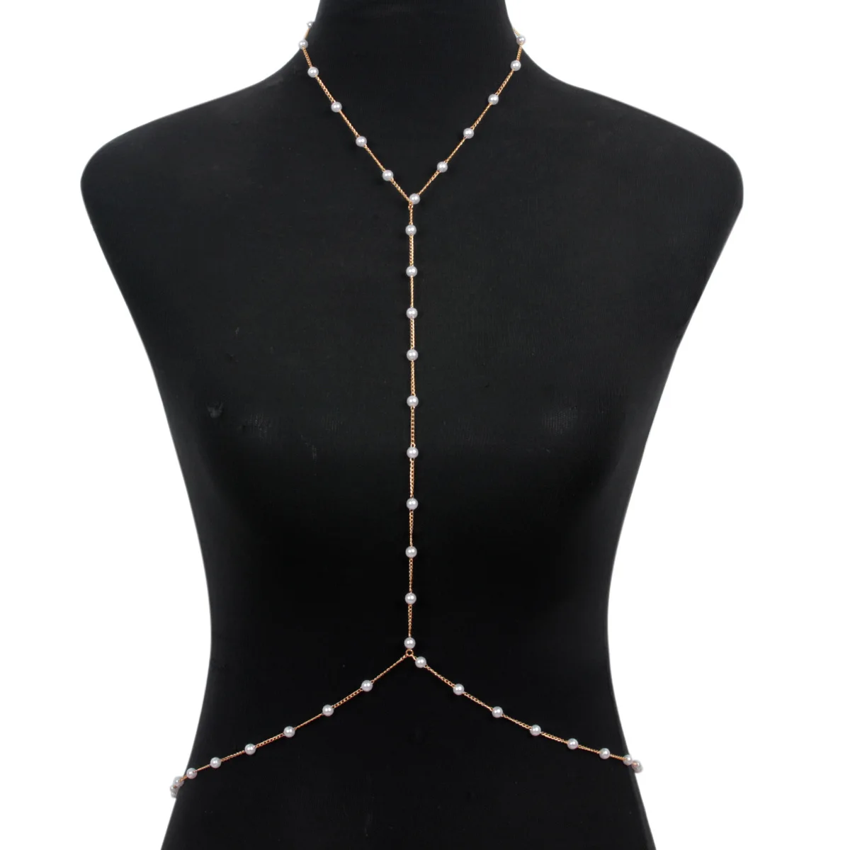 Elegancki łańcuszek z pereł na – Body Jewelry For Backless Dress recenzja i cena