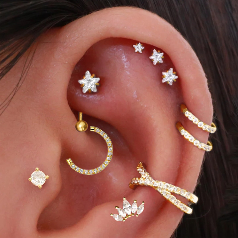 Helix Piercing Star Earrings W – Body Jewelry Trend recenzja i cena
