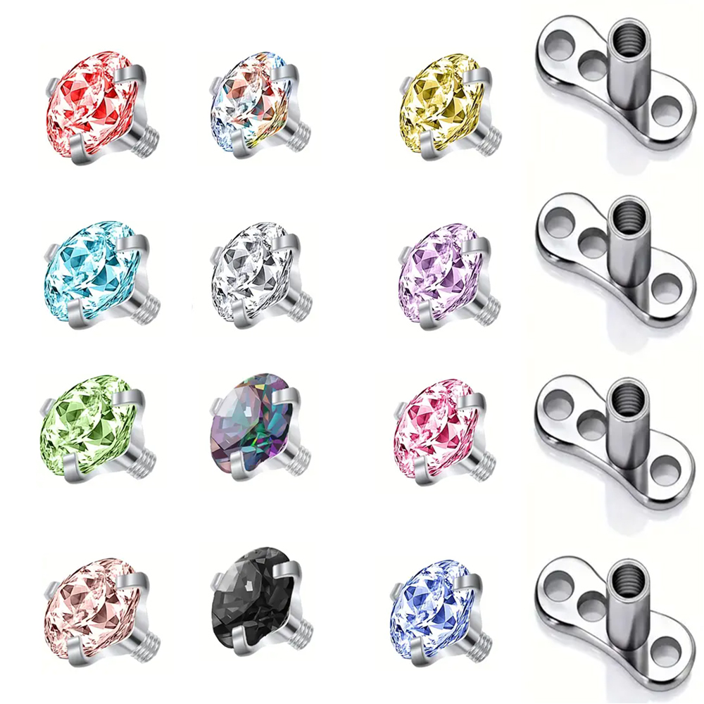 16 szt. Kryształowa cyrkonia D – Body Jewelry Dermal recenzja i cena